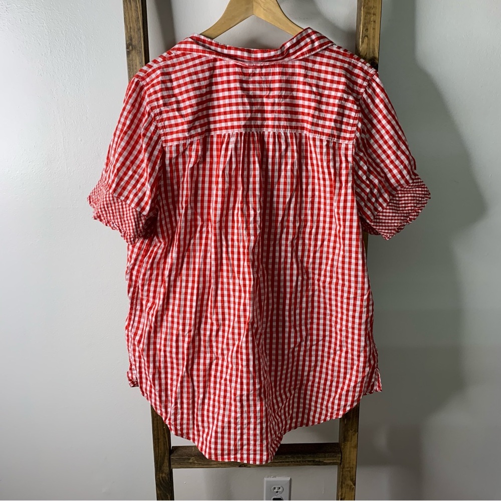 Crown & Ivy Red Gingham Button-Up Shirt - Picture 5 of 5